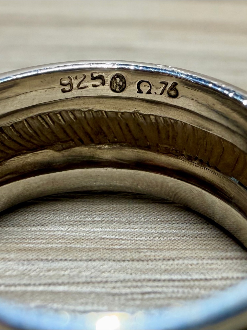 Greek Designer Ilias Lalaounis Sterling Silver & 14K Gold Band Ring, Size 7 - Picture 7 of 10